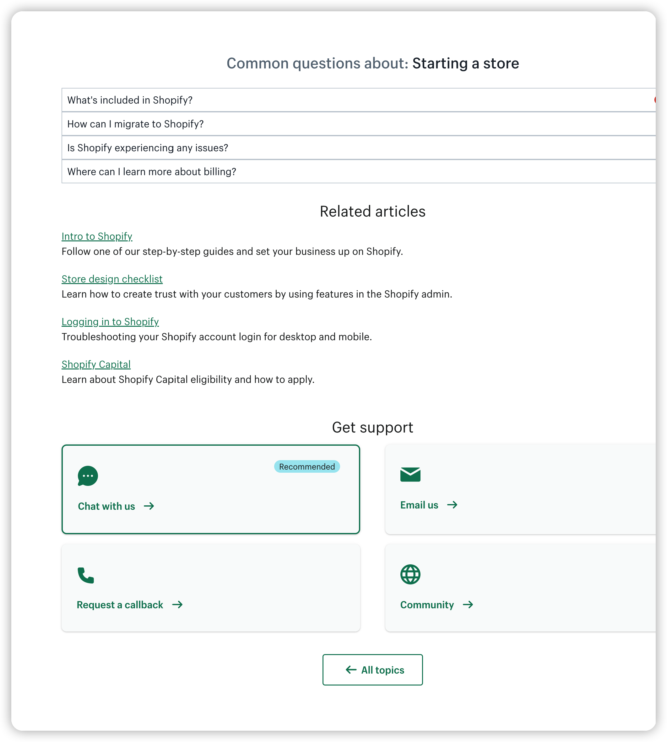 Shopify 支持团队联系方式